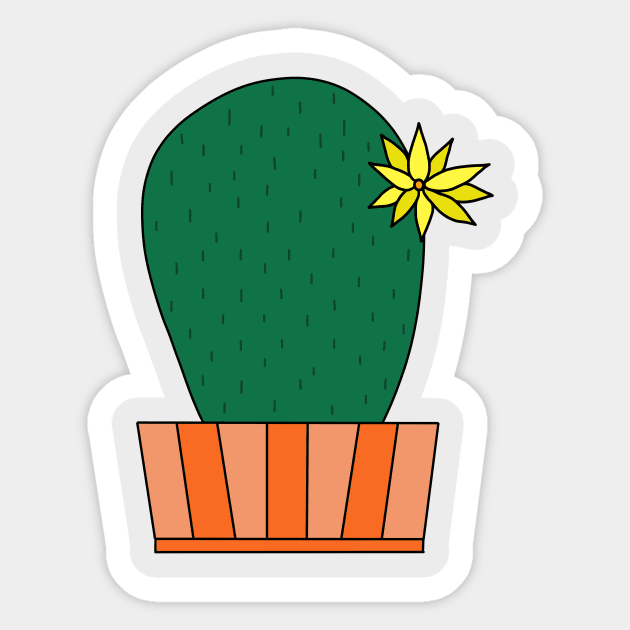 Cute Cactus Design #30: First Price Flower Cactus Sticker by DreamCactus